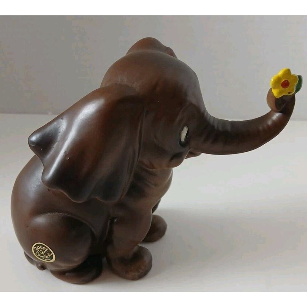 Josef Original Large Elephant With A Flower